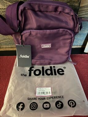 Foldie Compact Purple Crossbody Sling Bag